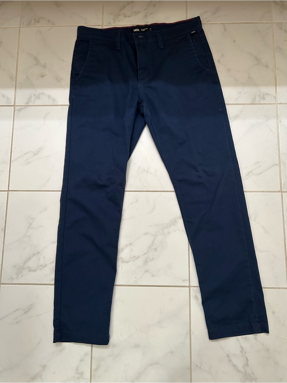 Navy blue Vans chino pants, size 33